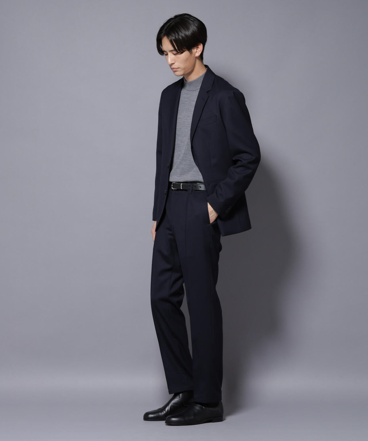 「N JACKET PREMIUM」RENU(R) ウール混洗えるサキソニージャケット(セットアップ可)