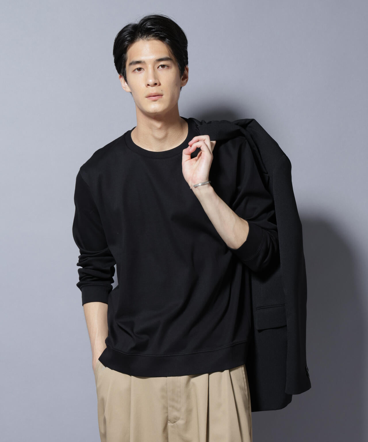 「FORMAL JERSEY」 クルーネックカットソー長袖