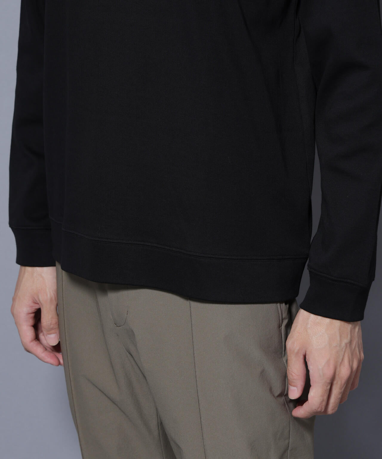 「FORMAL JERSEY」モックネックカットソー長袖