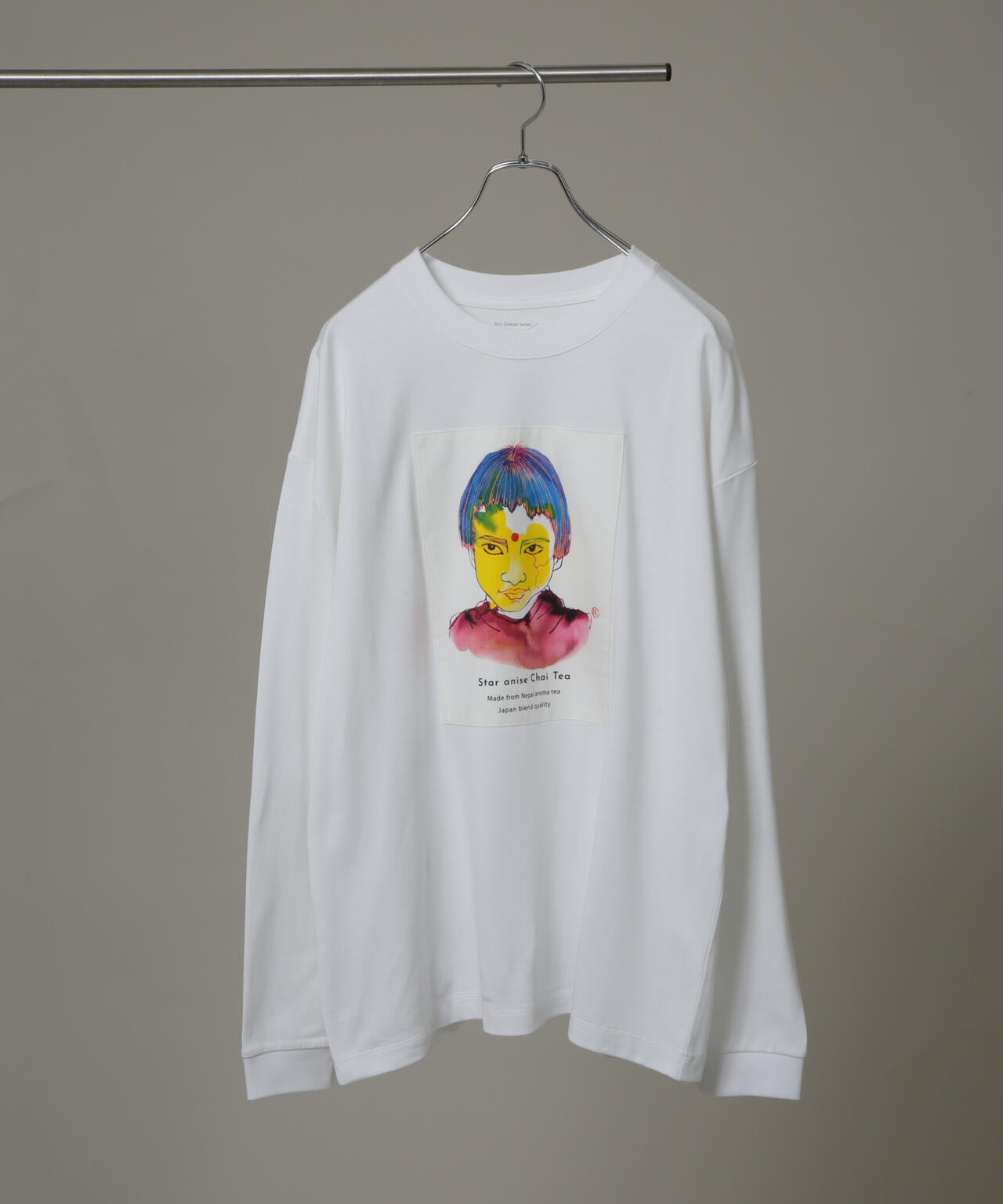 Anti Soaked(R)×SUNCHAIポートレート汗染み防止 Tシャツ長袖