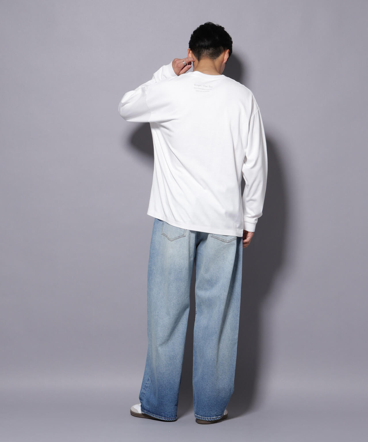 Anti Soaked(R)×SUNCHAIポートレート汗染み防止 Tシャツ長袖