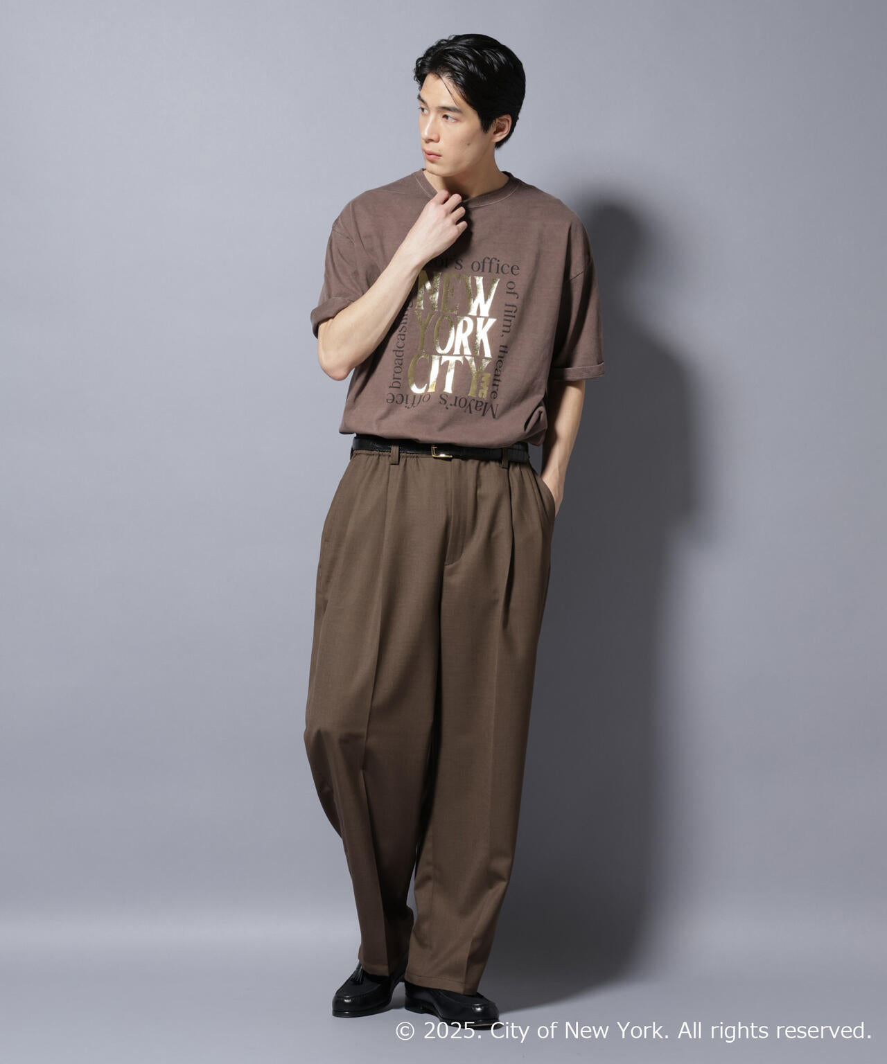 別注GOOD ROCK SPEED NYC 箔プリントTシャツ