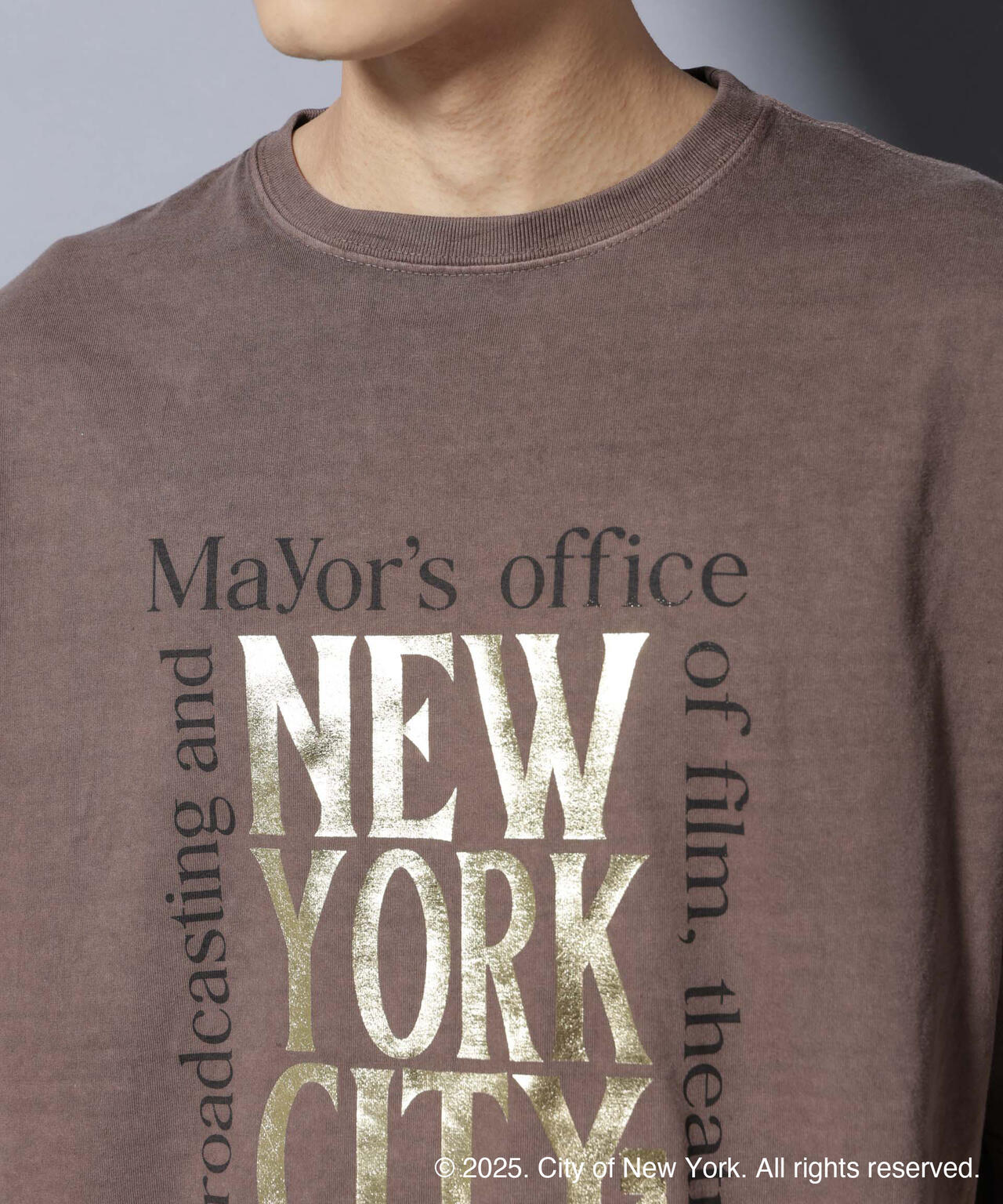 別注GOOD ROCK SPEED NYC 箔プリントTシャツ