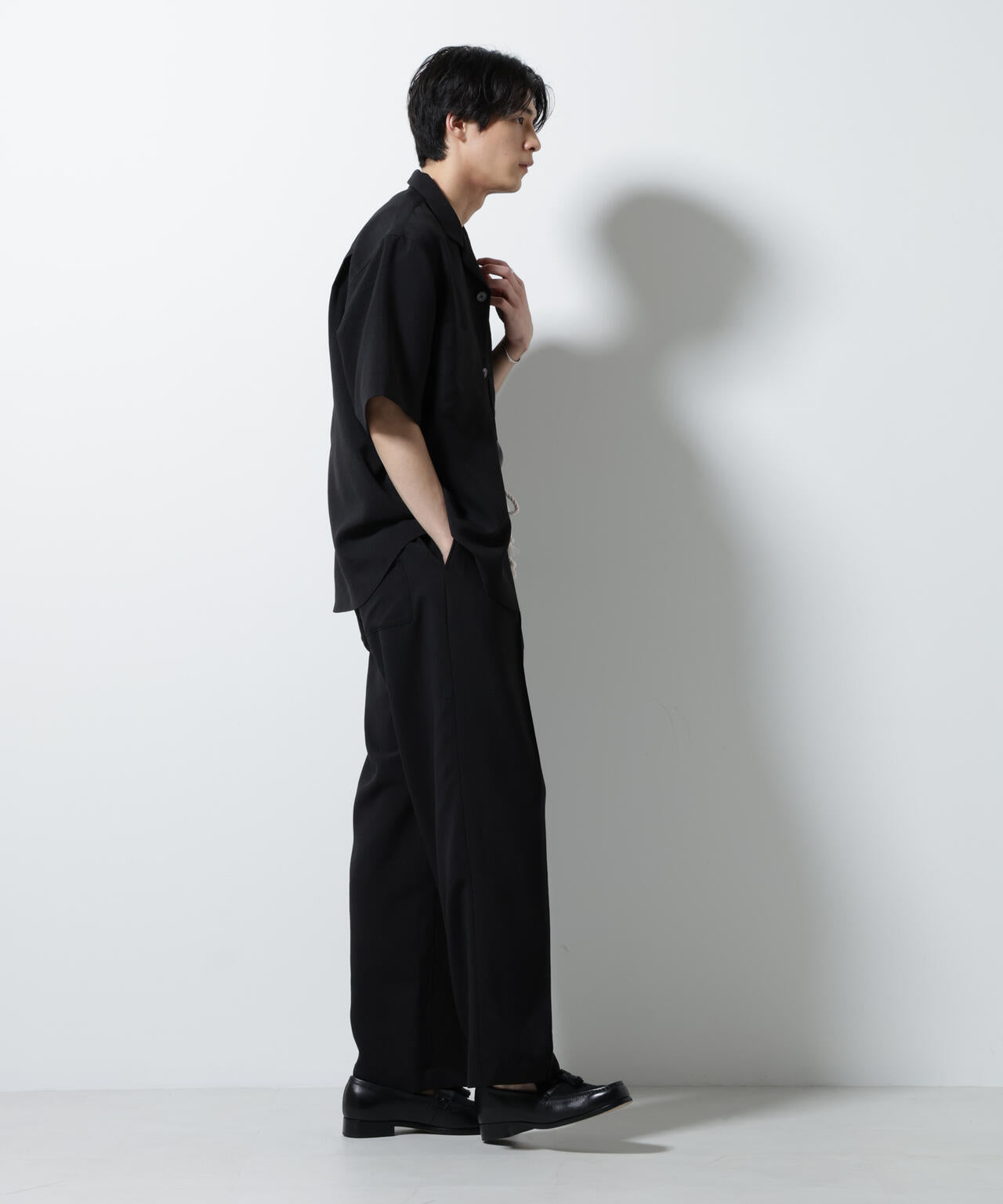 メランジドライイージーテーパードパンツ(セットアップ可)