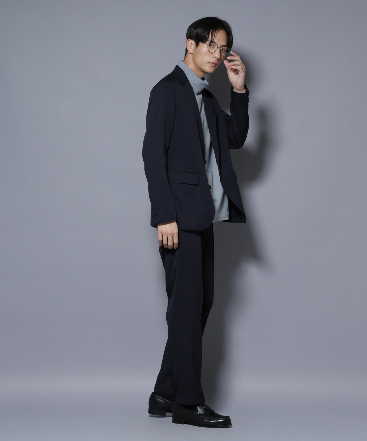 「N TROUSERS BASIC」 シャドーストライプパンツ(セットアップ可)