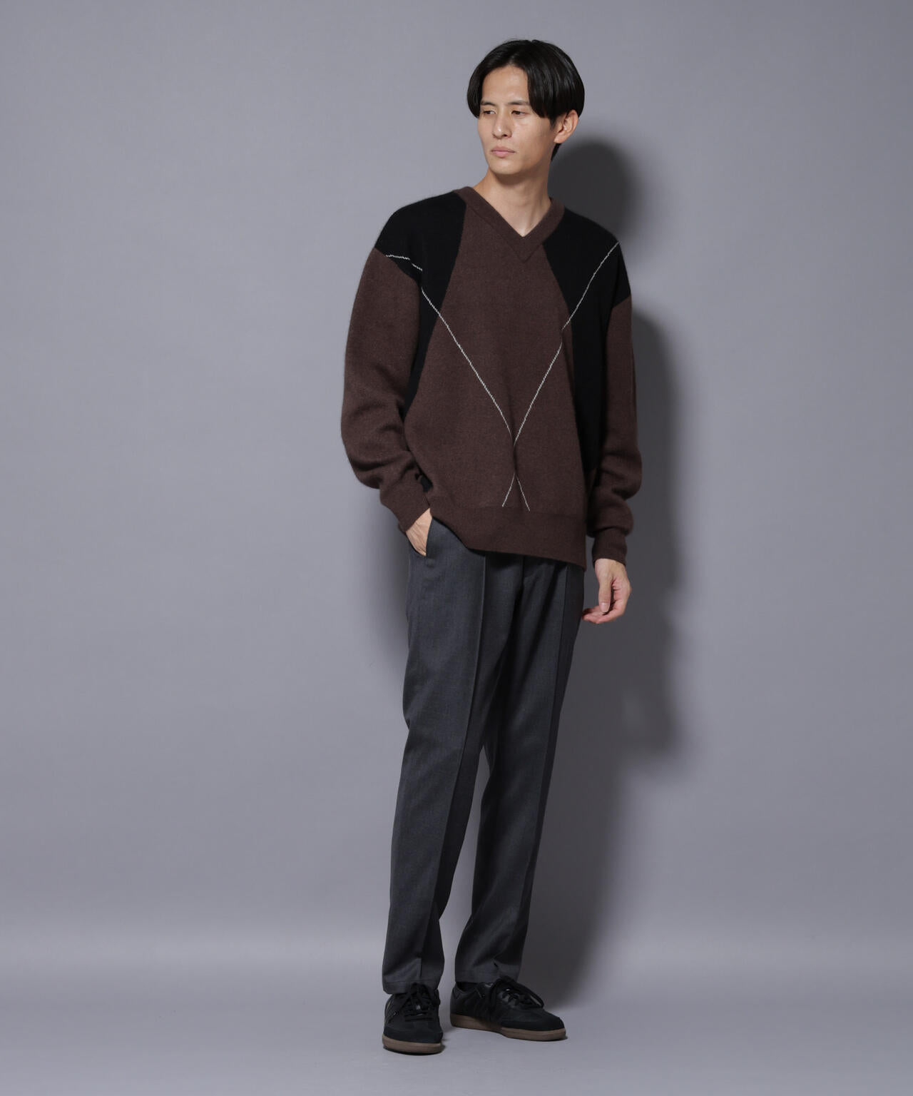 「N TROUSERS PREMIUM」RENU(R)ウール混洗えるサキソニーパンツ(セットアップ可)