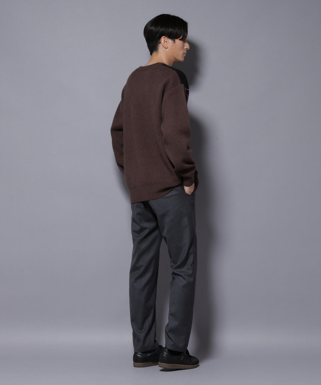 「N TROUSERS PREMIUM」RENU(R)ウール混洗えるサキソニーパンツ(セットアップ可)