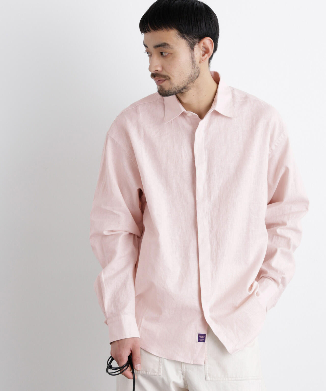 「FRENCH LINEN」リネンコットンレギュラーシャツ