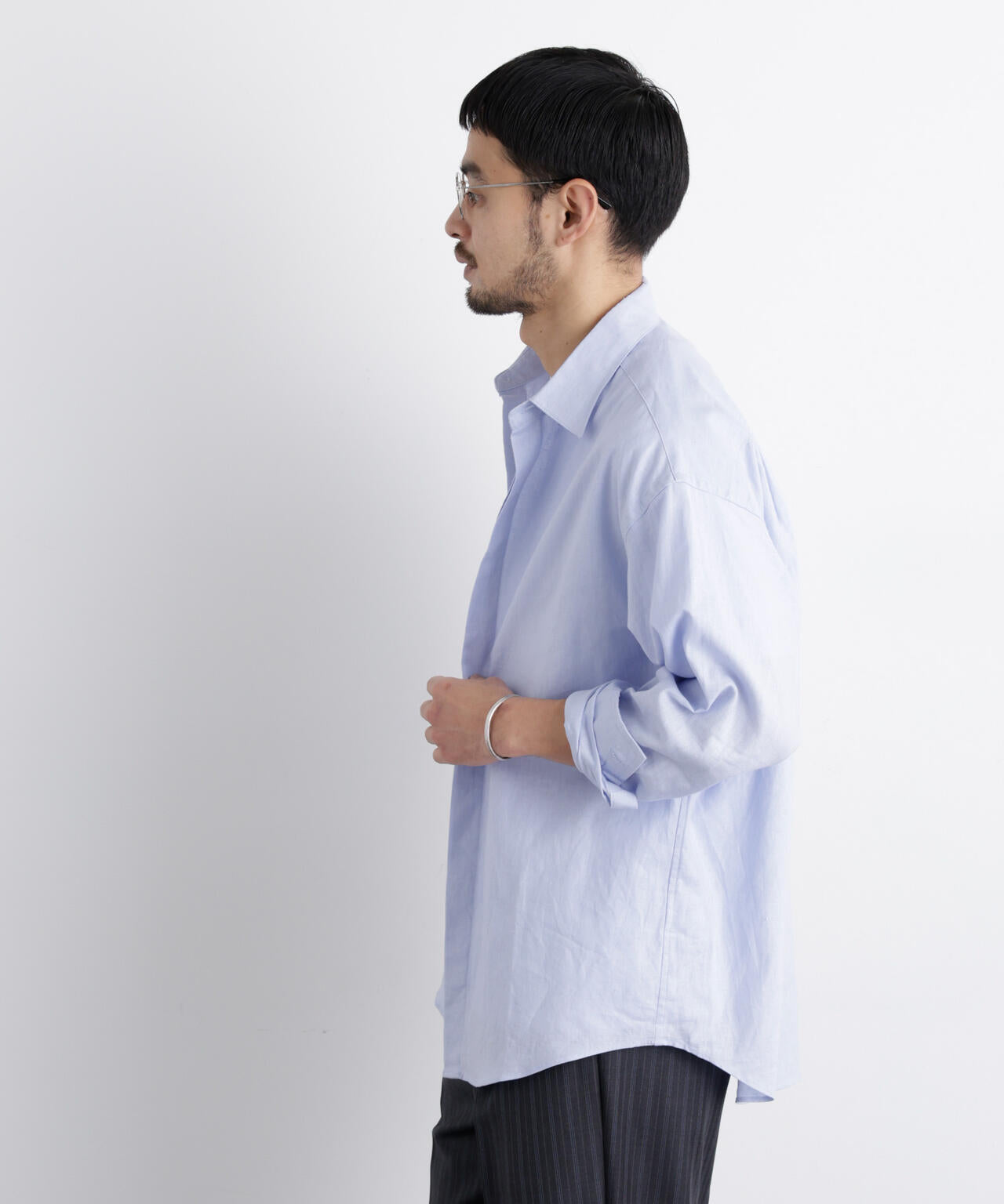 「FRENCH LINEN」リネンコットンレギュラーシャツ