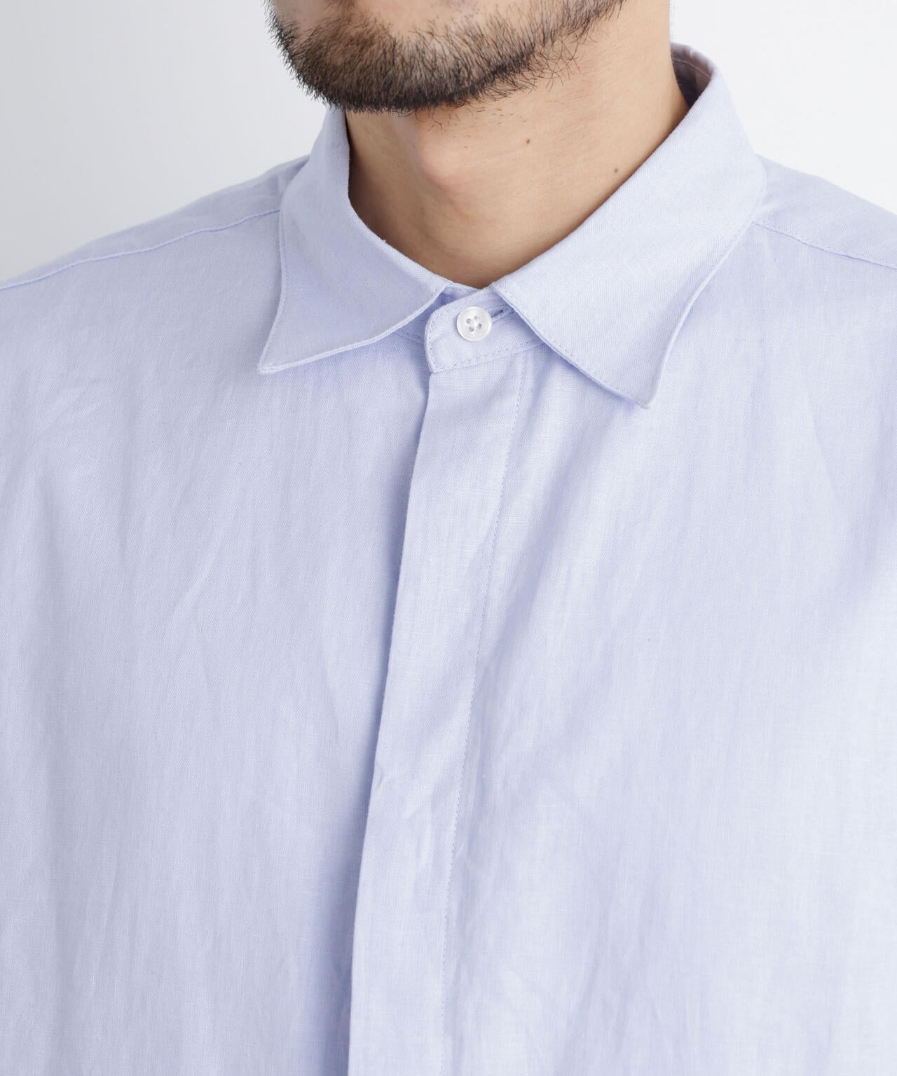「FRENCH LINEN」リネンコットンレギュラーシャツ