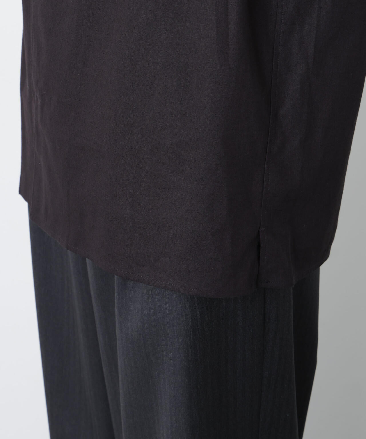 「FRENCH LINEN」 フライフロント半袖シャツ