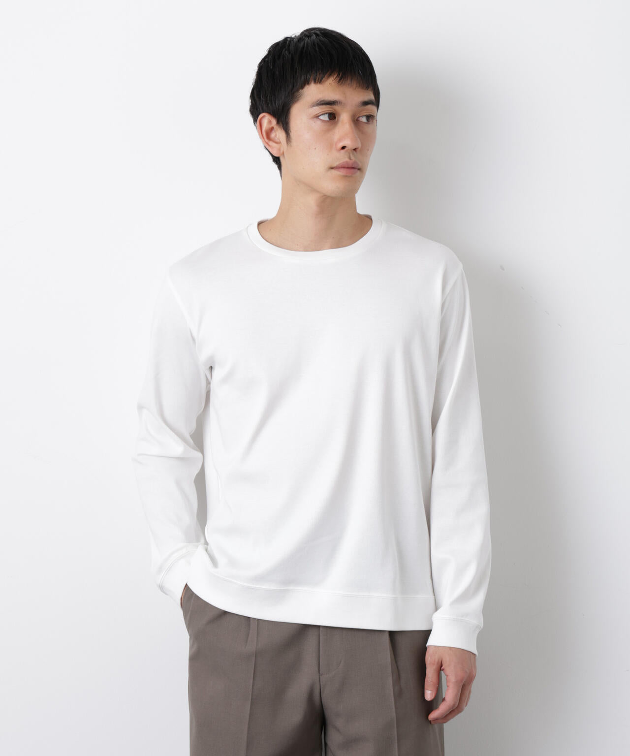 「FORMAL JERSEY」クルーネックカットソー長袖