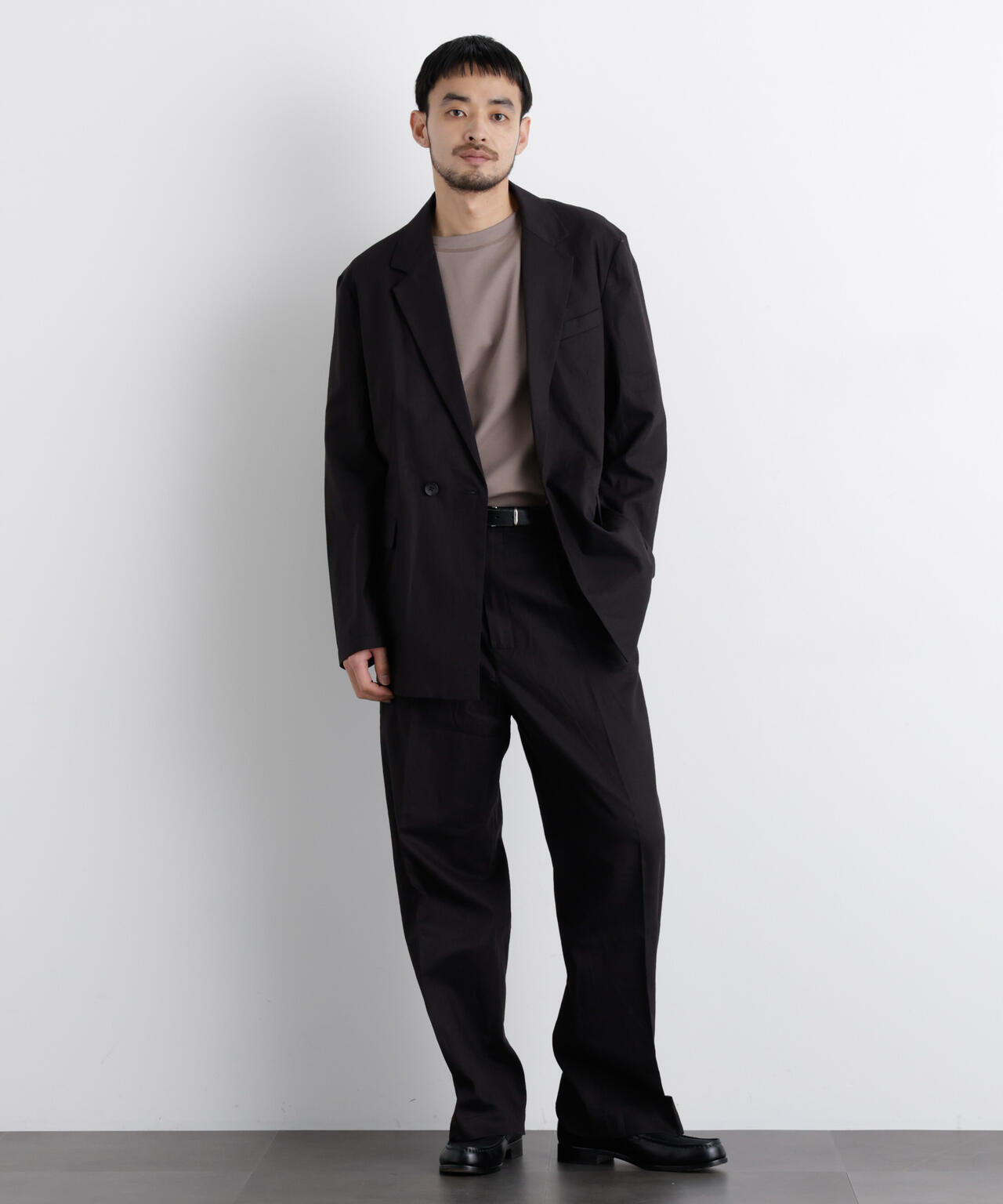 「FRENCH LINEN」 リネンコットンストレートパンツ(セットアップ可)