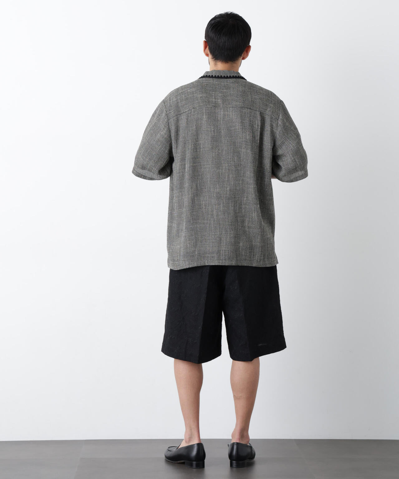 「OtoNANO」×masoret 総柄刺繍ショートパンツ(セットアップ可)