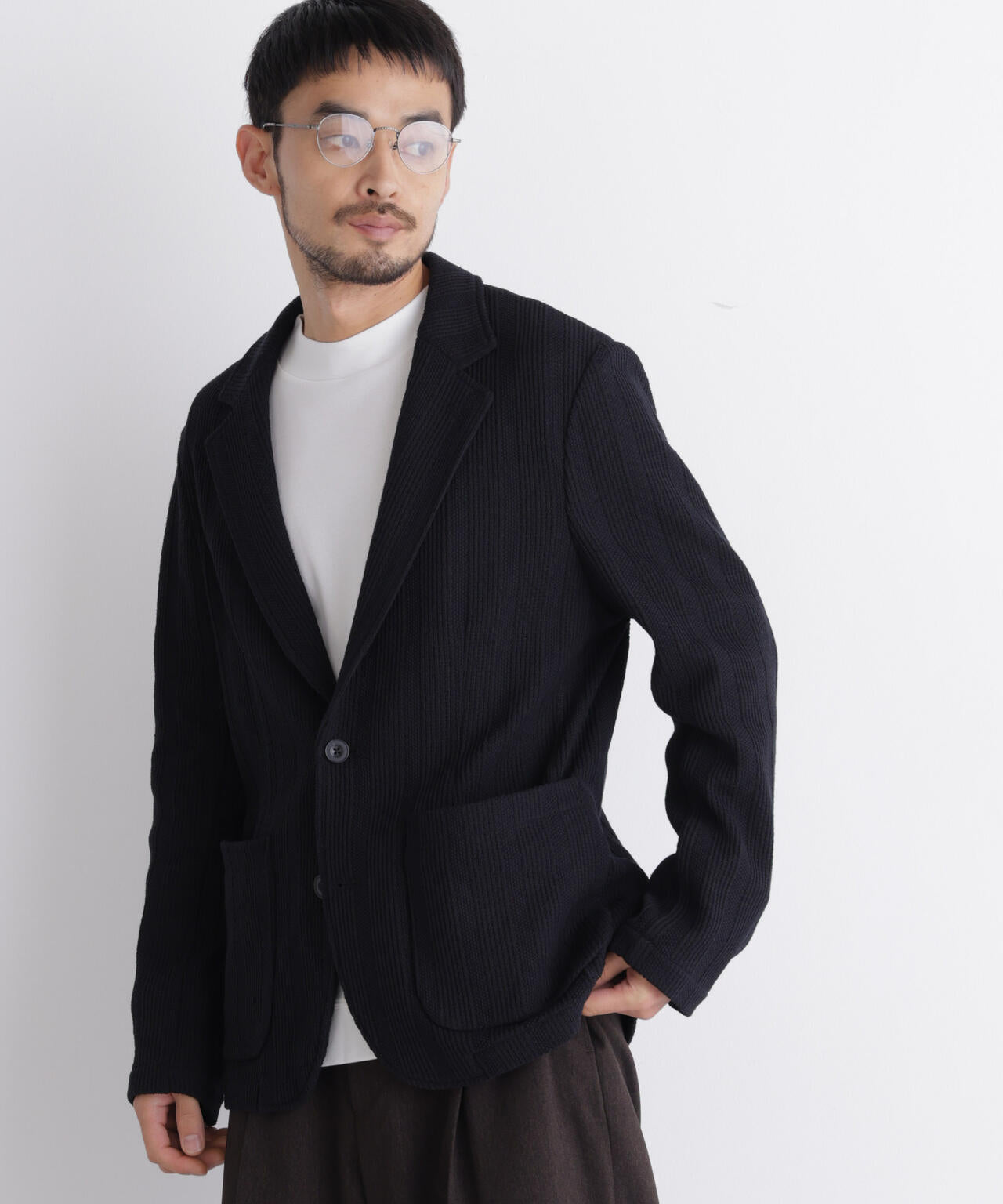 【大人気セットアップ】「DamerinoJacket」TEXBRID(R) リンクスストライプジャージージャケット