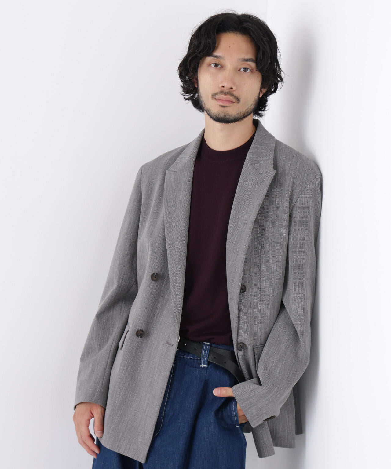 「DELEGANT」 ダブルブレストジャケット(セットアップ可)
