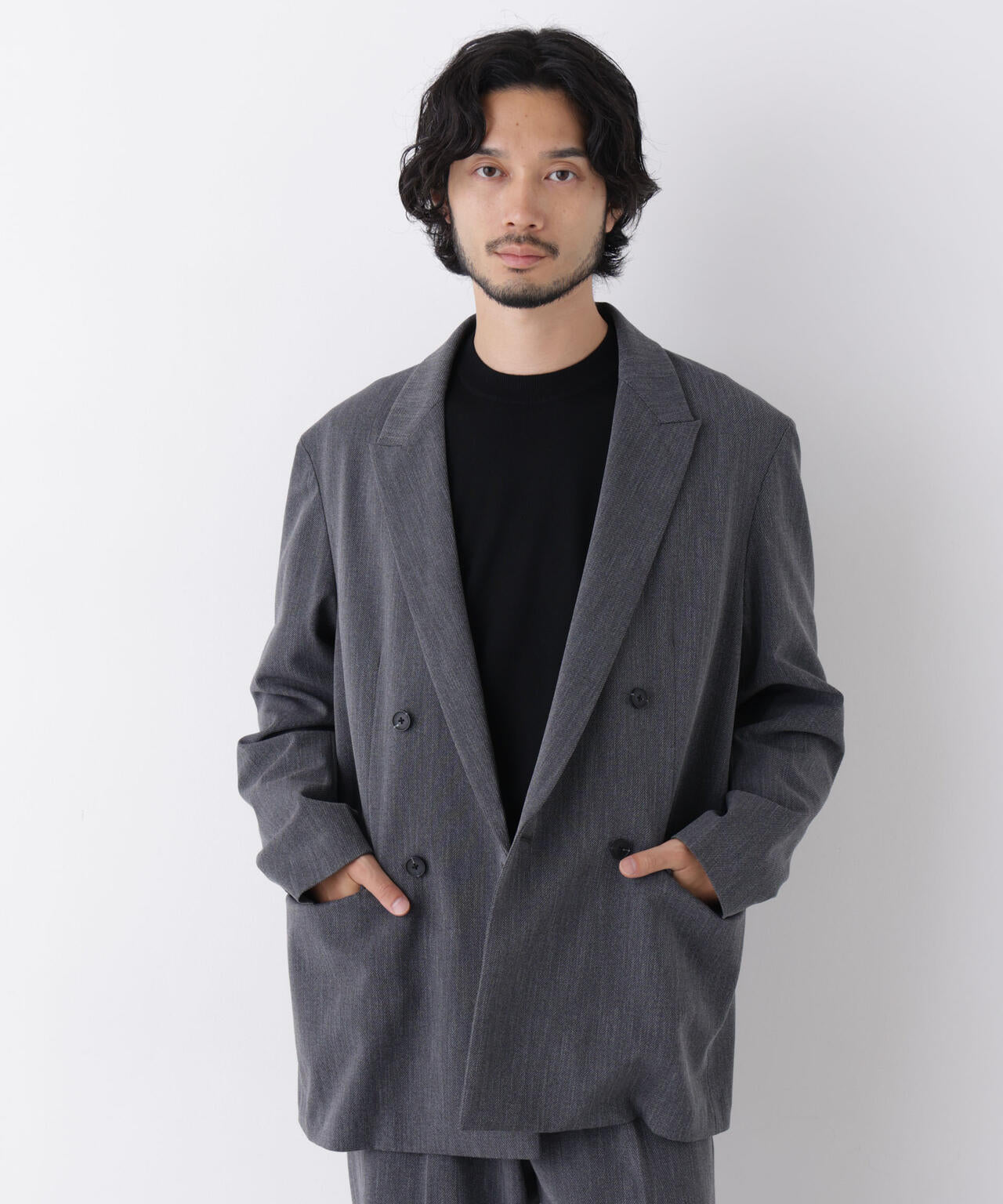 「DELEGANT」 ダブルブレストジャケット(セットアップ可)