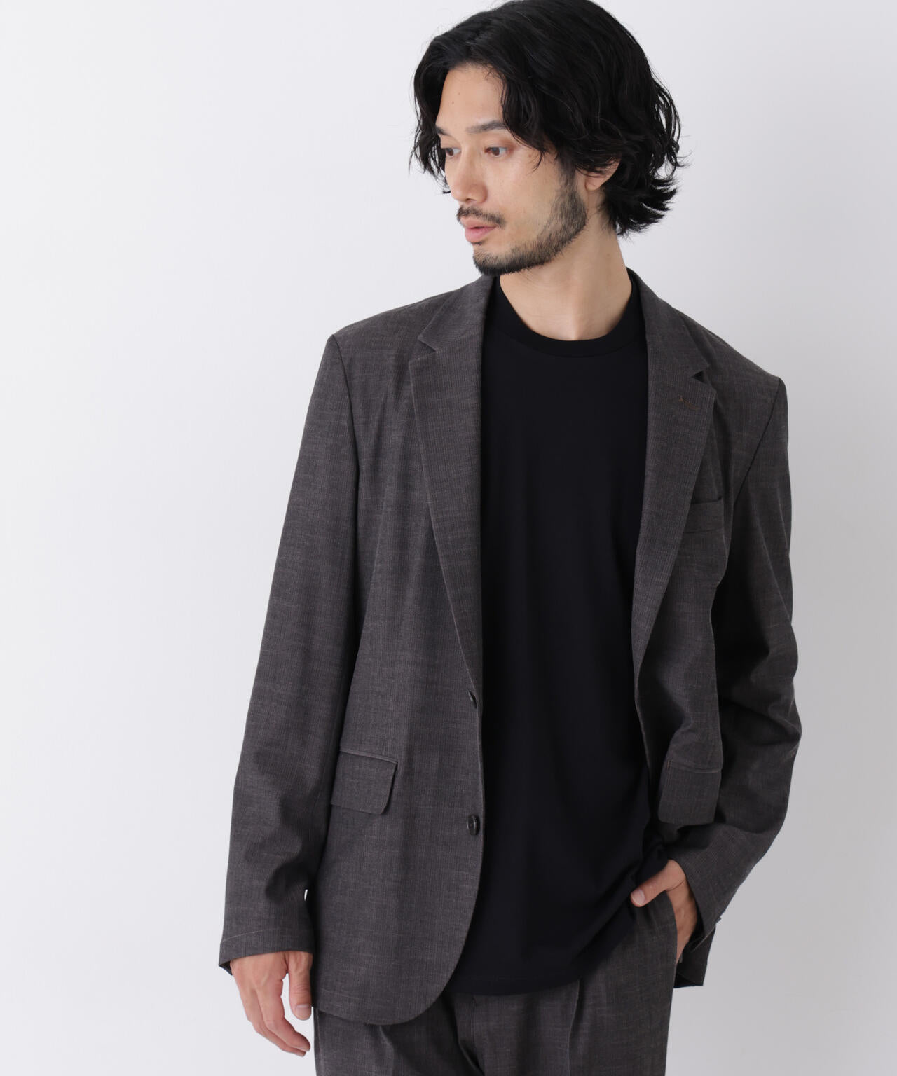 【大人気セットアップ】「Damerino」T/R パウダリー2WAYストレッチセットアップ