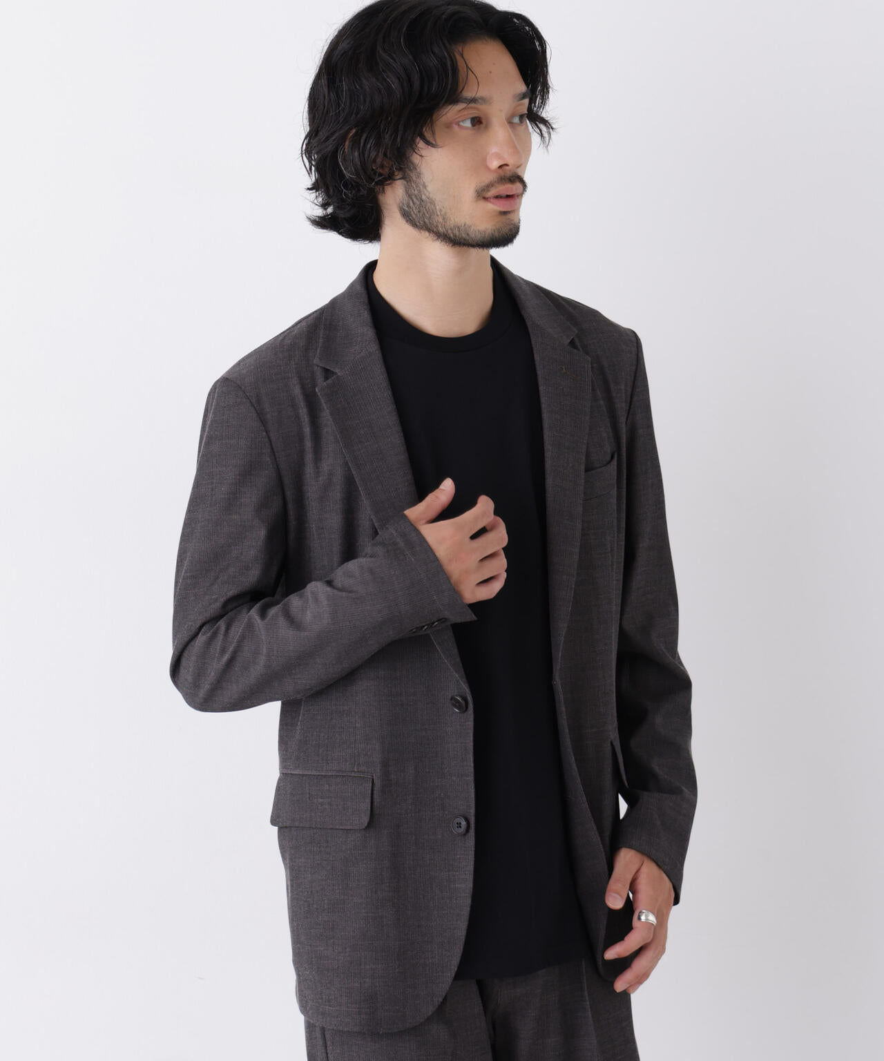 【大人気セットアップ】「Damerino」T/R パウダリー2WAYストレッチセットアップ
