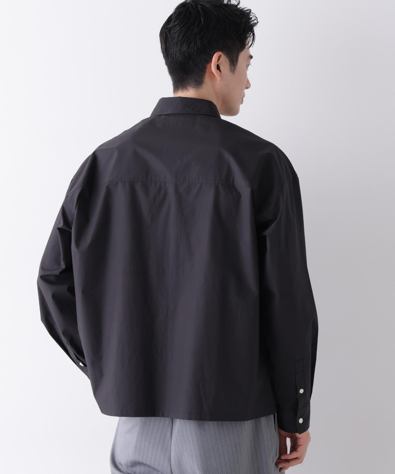 「James Fabric」 ボクシークロップドシャツブルゾン