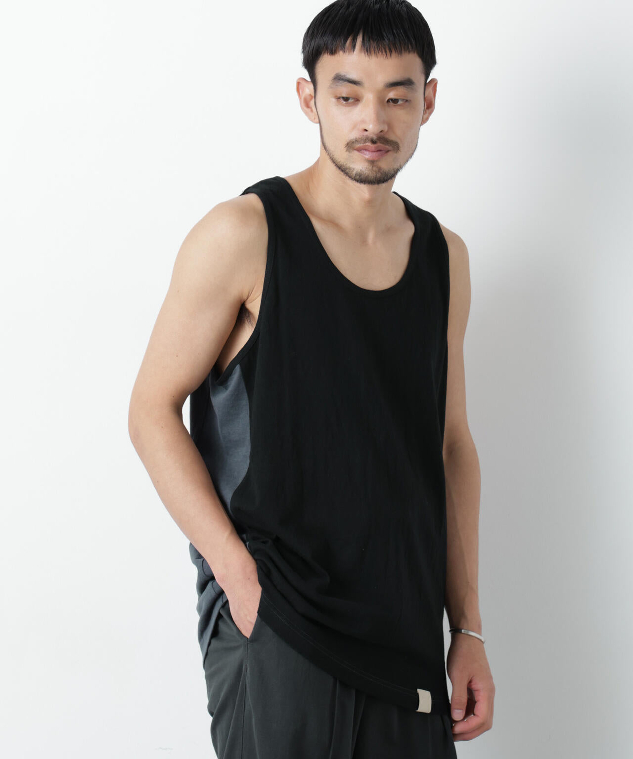 Raffy Cotton Jersey_切替タンクトップ