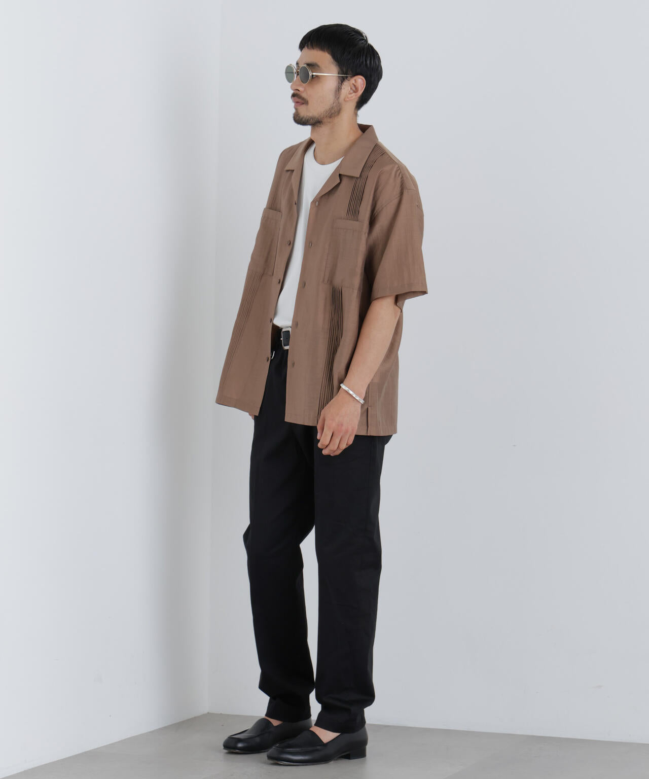NewOnTrousers フェードサテンSlim テーパー