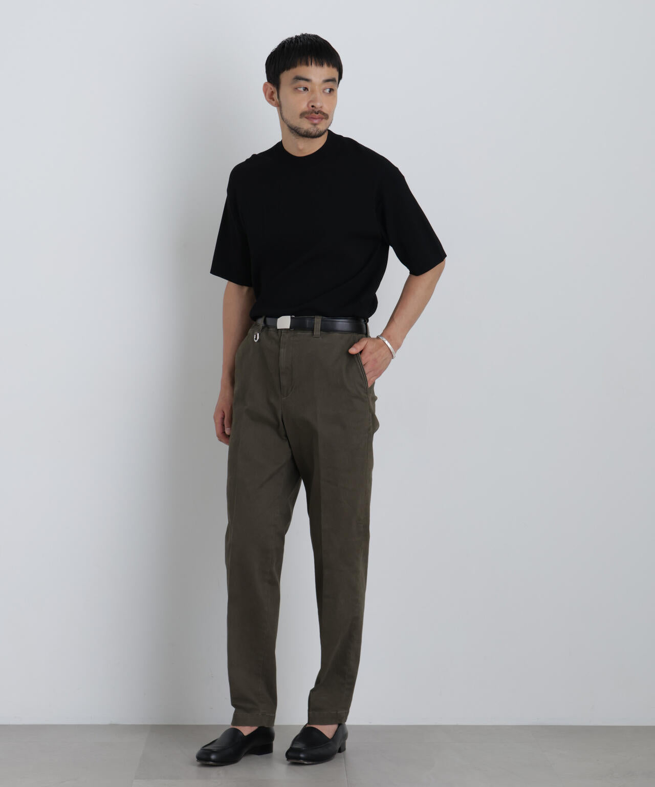NewOnTrousers フェードサテンSlim テーパー