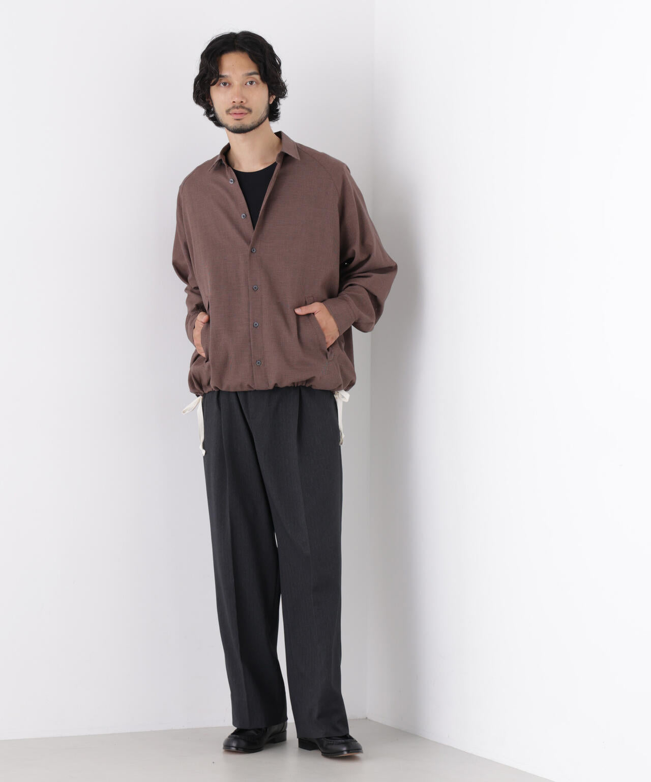 「OtoNANO」 ヘリンボンワイドイージースラックス