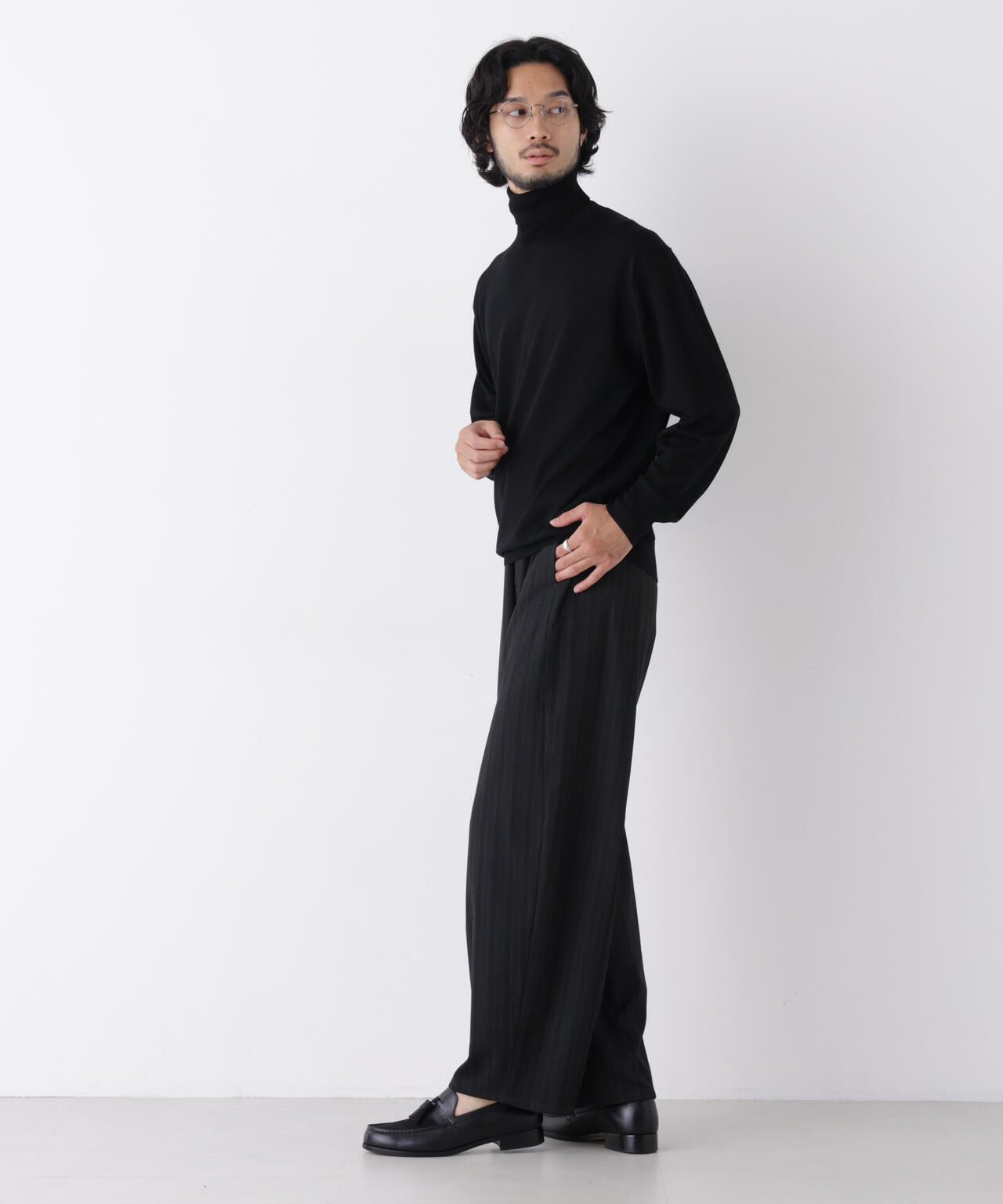 「DELEGANT」 バレルレッグイージーパンツ(セットアップ可)