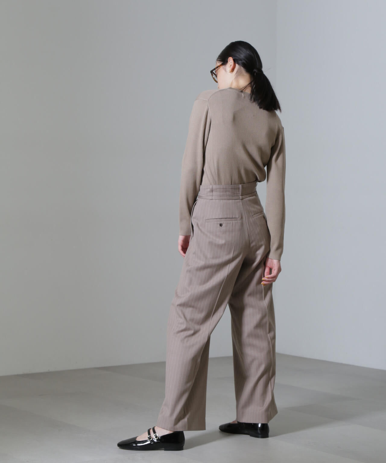 CICA&UVカット加工Vネックリブカーディガン