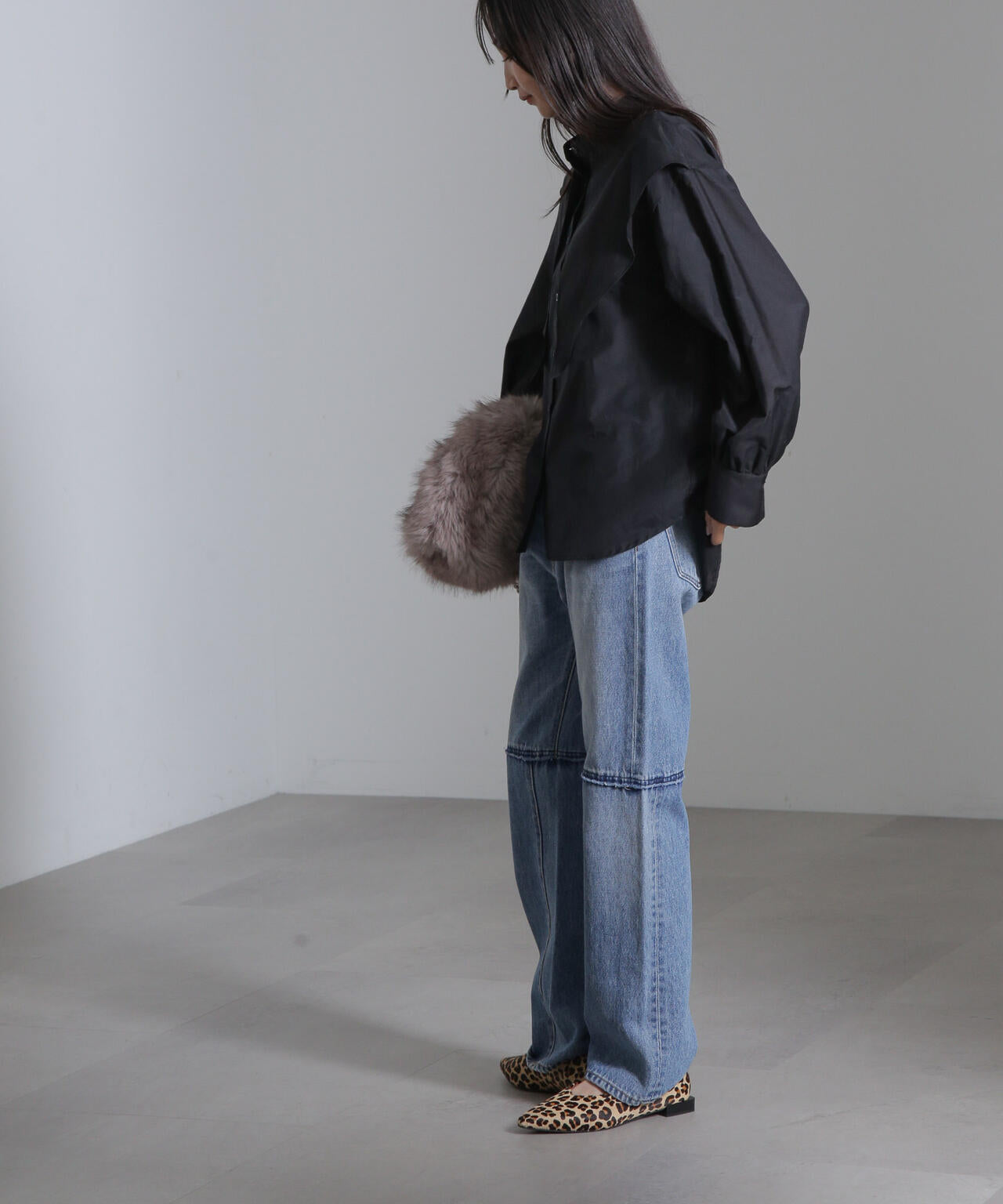 リメイク風ワイドストレートパンツ