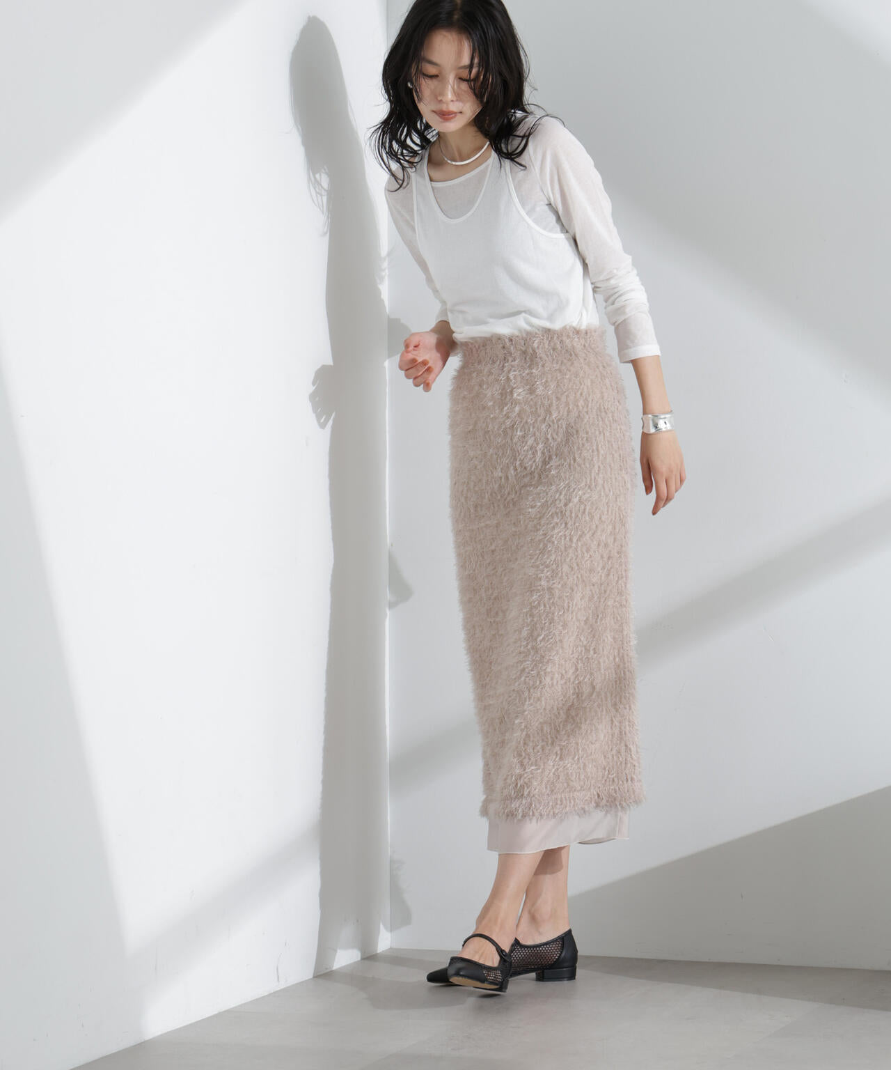 シアータンクトップ+ロンTレイヤードセット