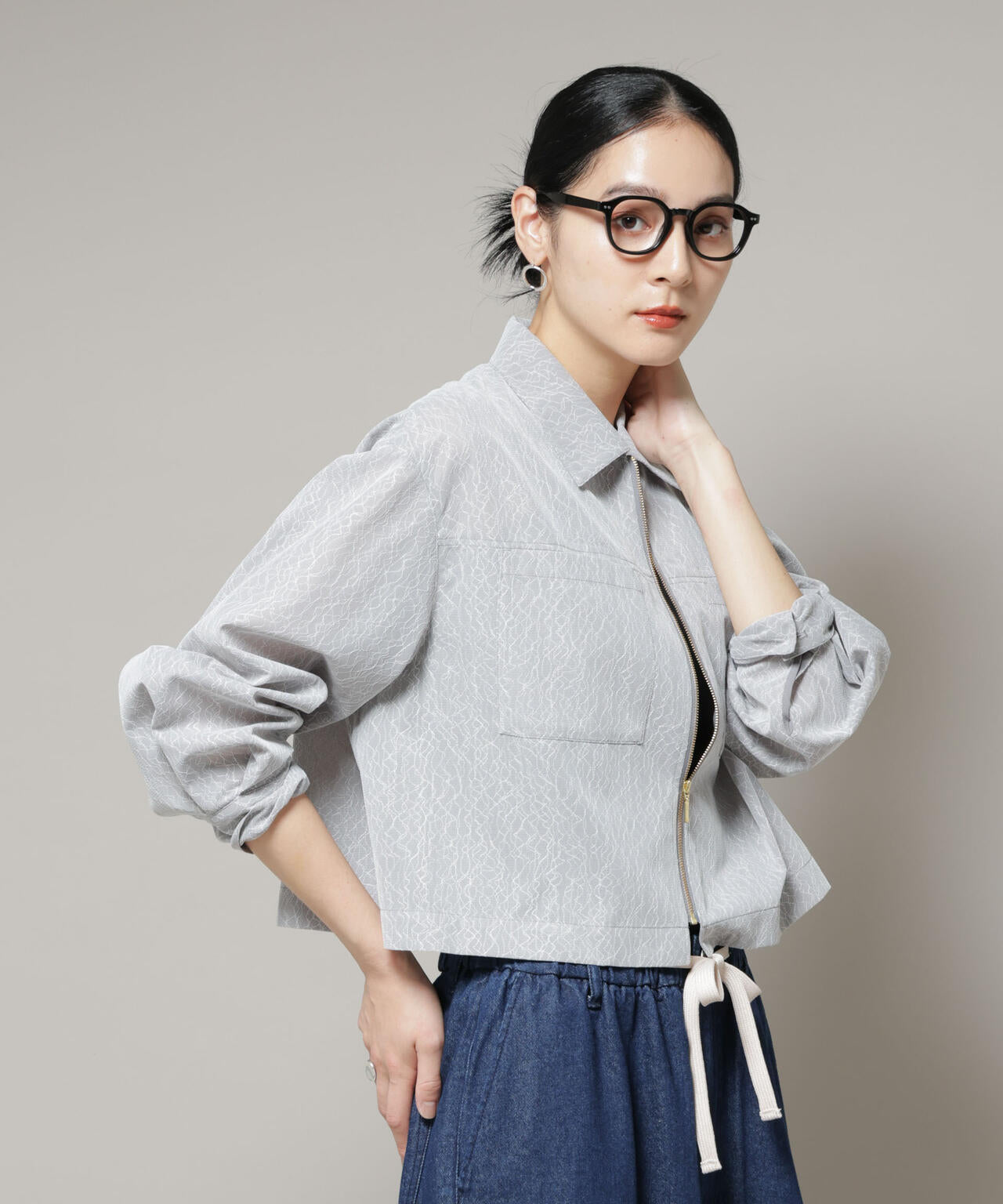 レースボンディングシャツブルゾン