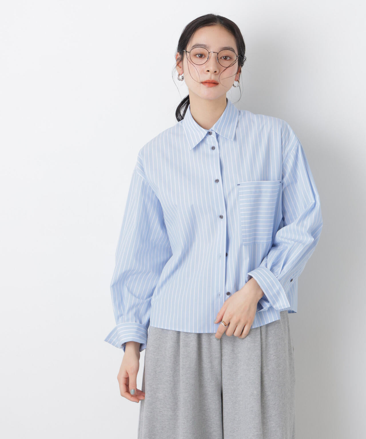 ワイドショートポケットシャツ