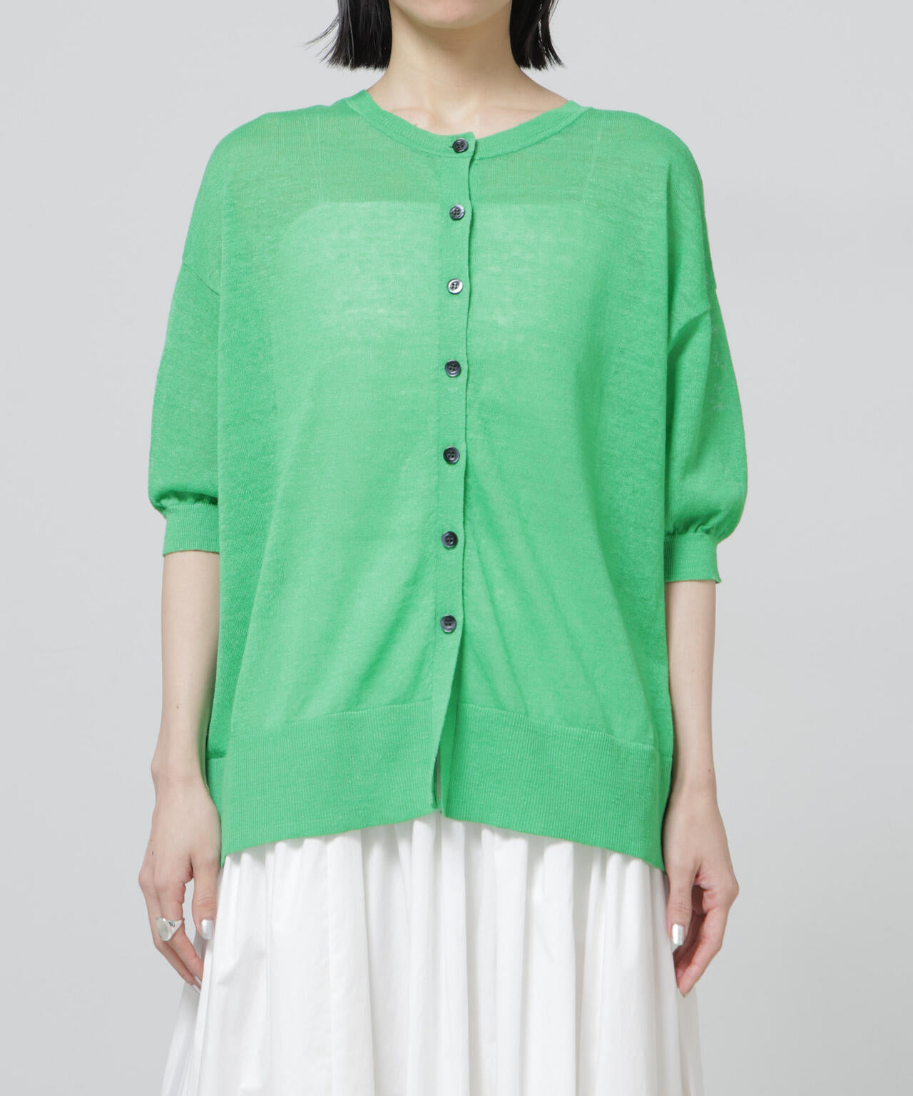 European Flax 2wayオーバーニットトップス