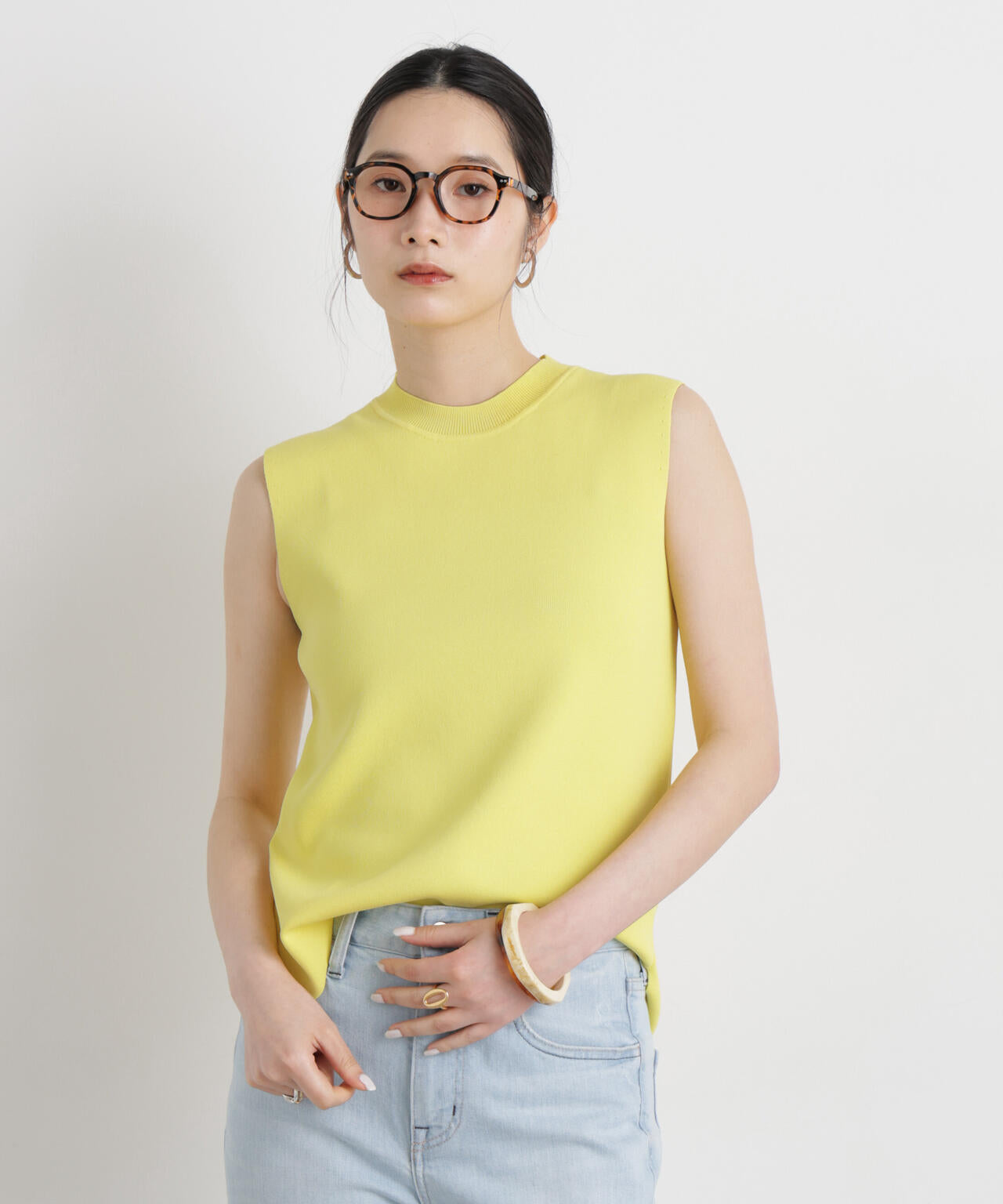 SUMMER VEIL KNIT 総針ノースリーブニット