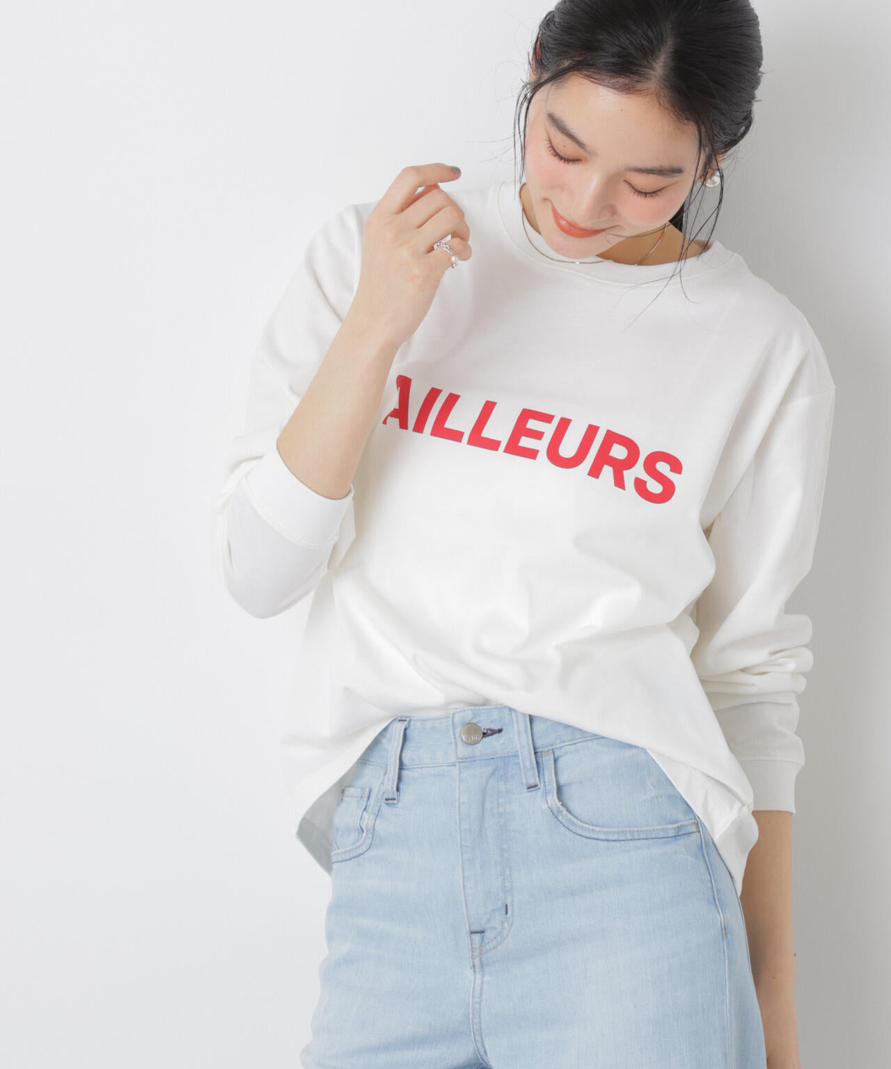 ロゴプリントロングスリーブTシャツ
