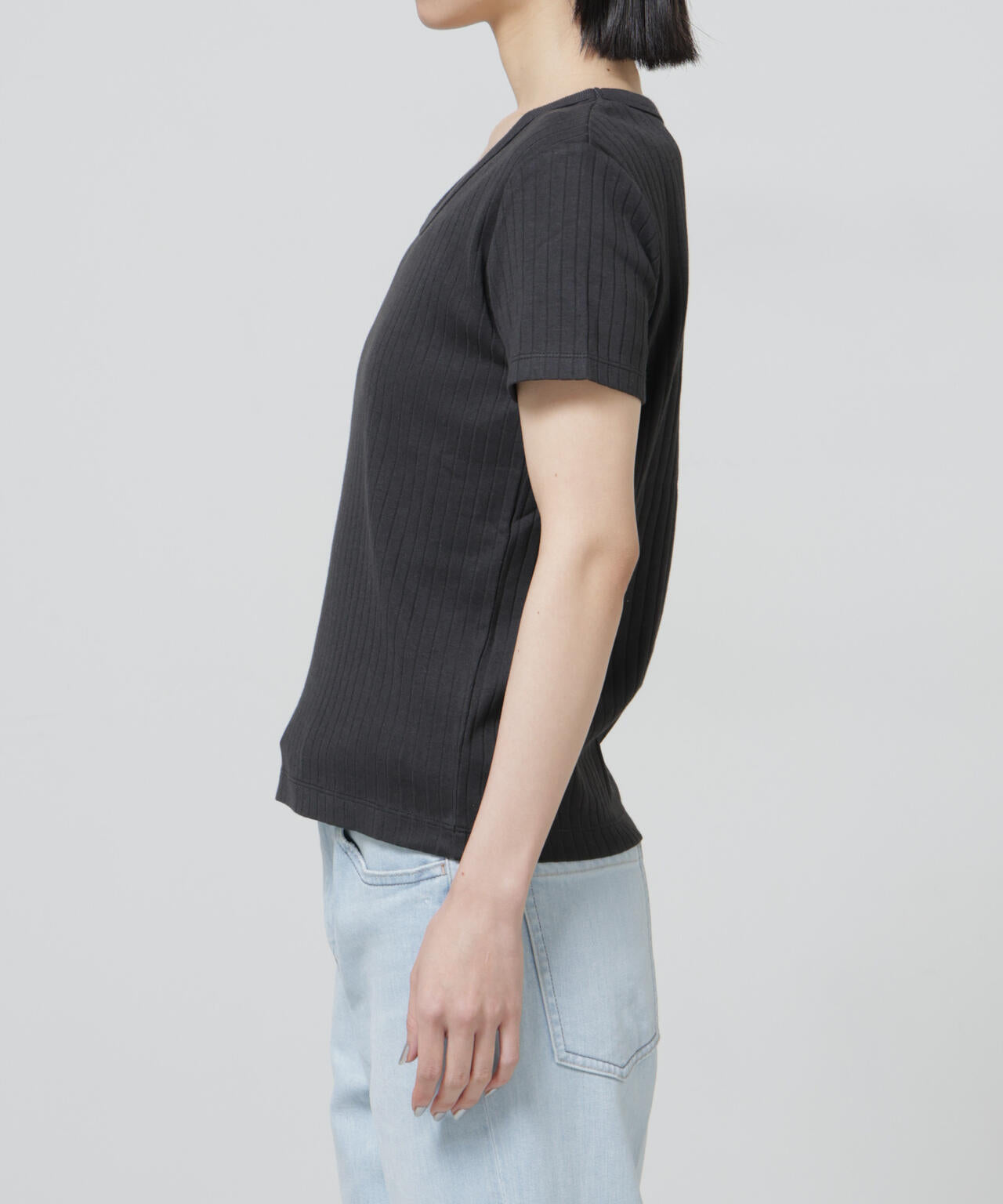 Anti Soaked(R) 汗染み防止コンパクトリブTシャツ