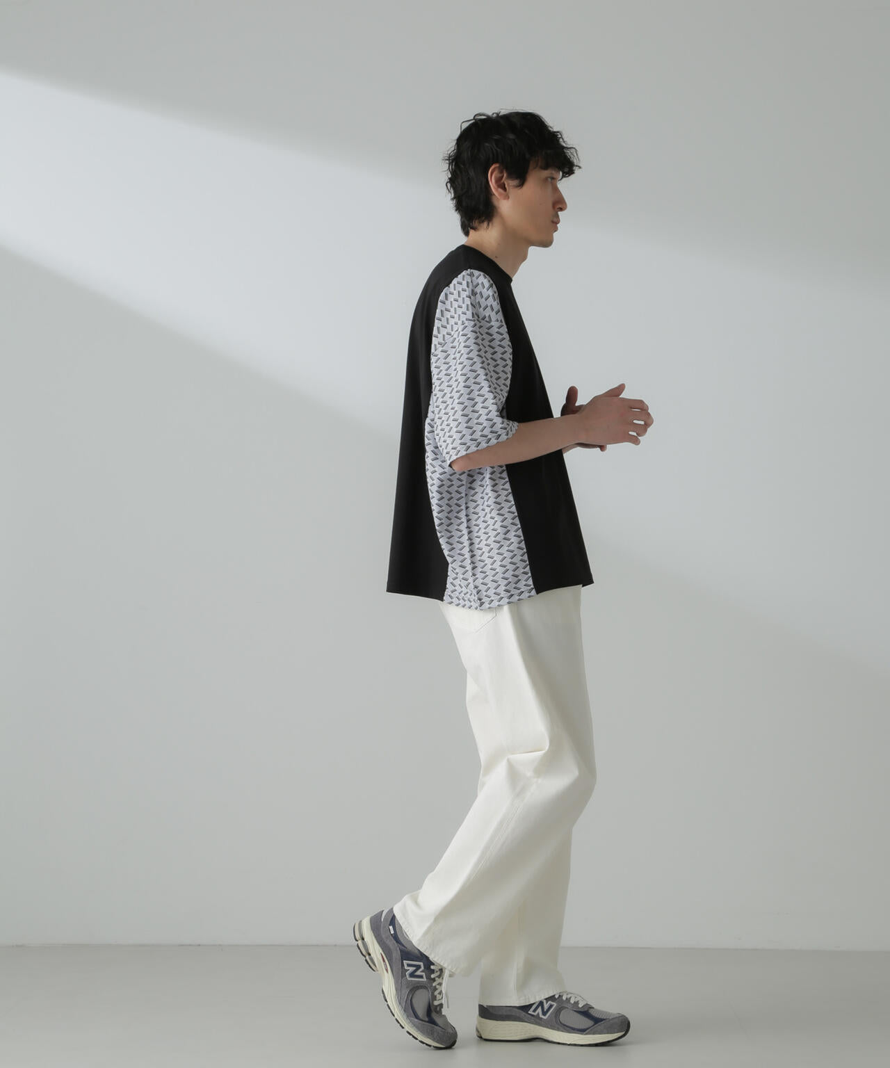 切り替えパターンTシャツ 半袖(セットアップ可)