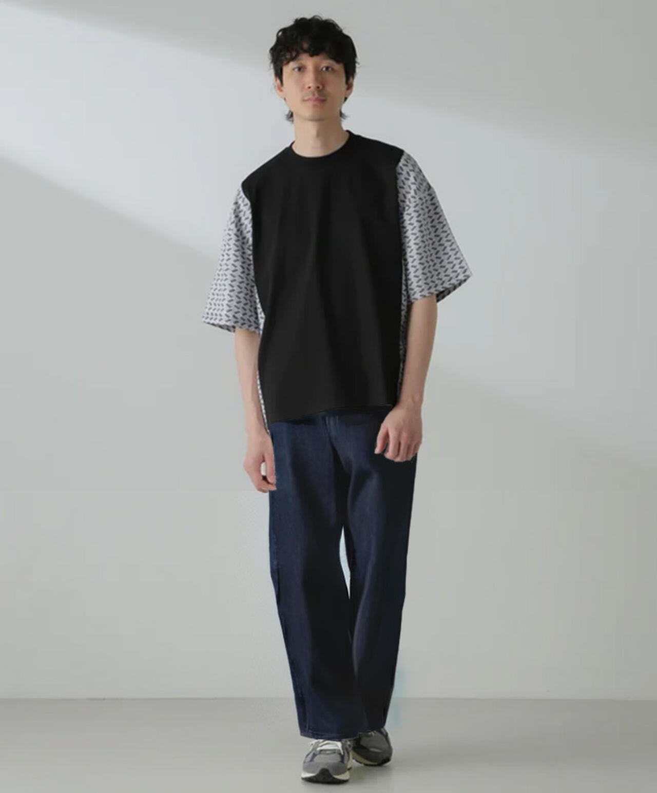 切り替えパターンTシャツ 半袖(セットアップ可)