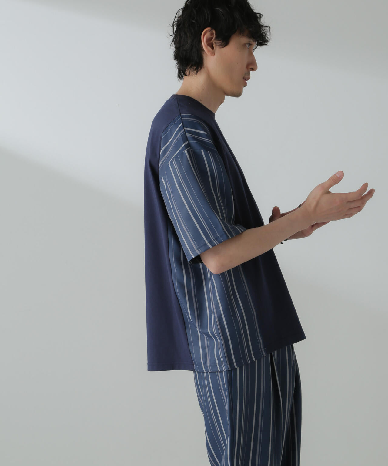 切り替えパターンTシャツ 半袖(セットアップ可)