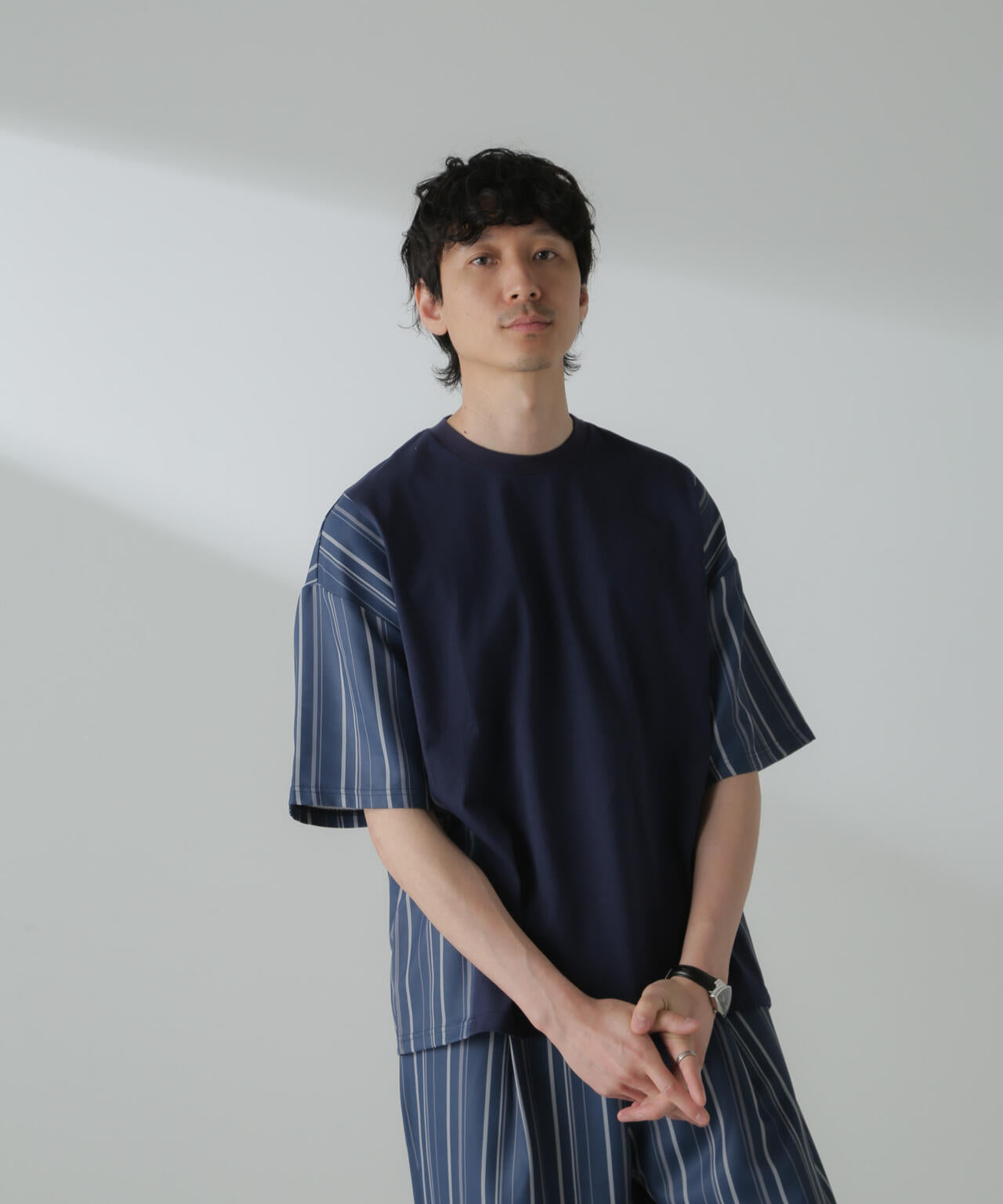 切り替えパターンTシャツ 半袖(セットアップ可)