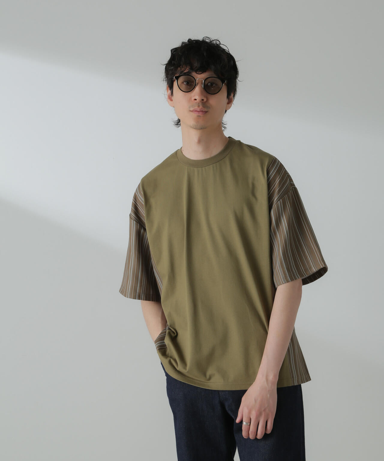 切り替えパターンTシャツ 半袖(セットアップ可)