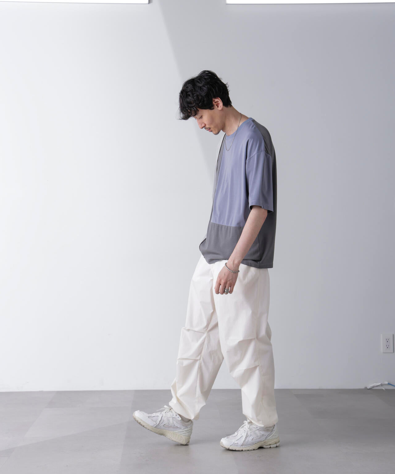 リラックス切り替えスムースTシャツ 半袖