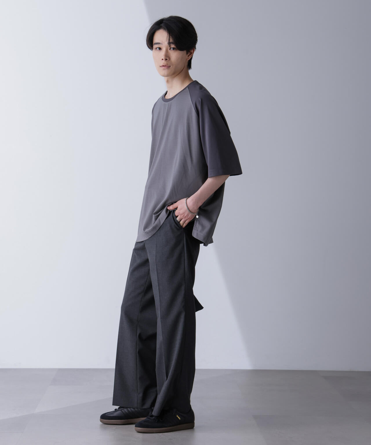 ワイドシルエットラグランTシャツ 半袖