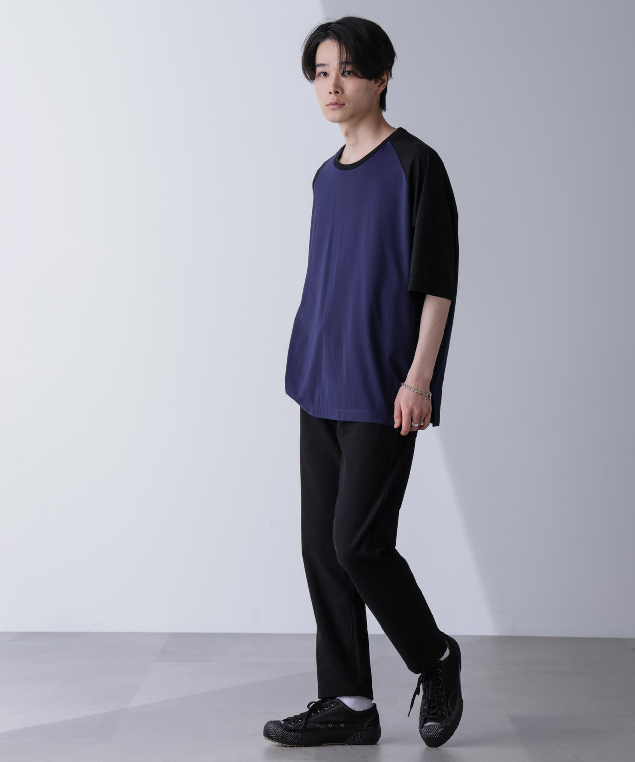 ワイドシルエットラグランTシャツ 半袖