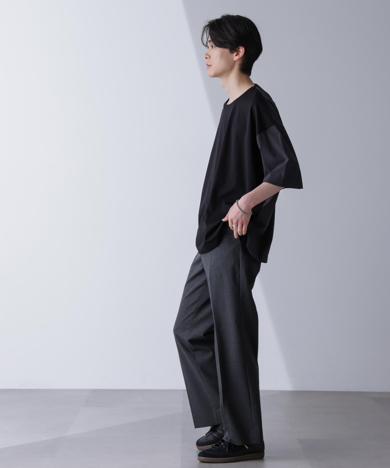 袖切り替えビッグTシャツ 半袖