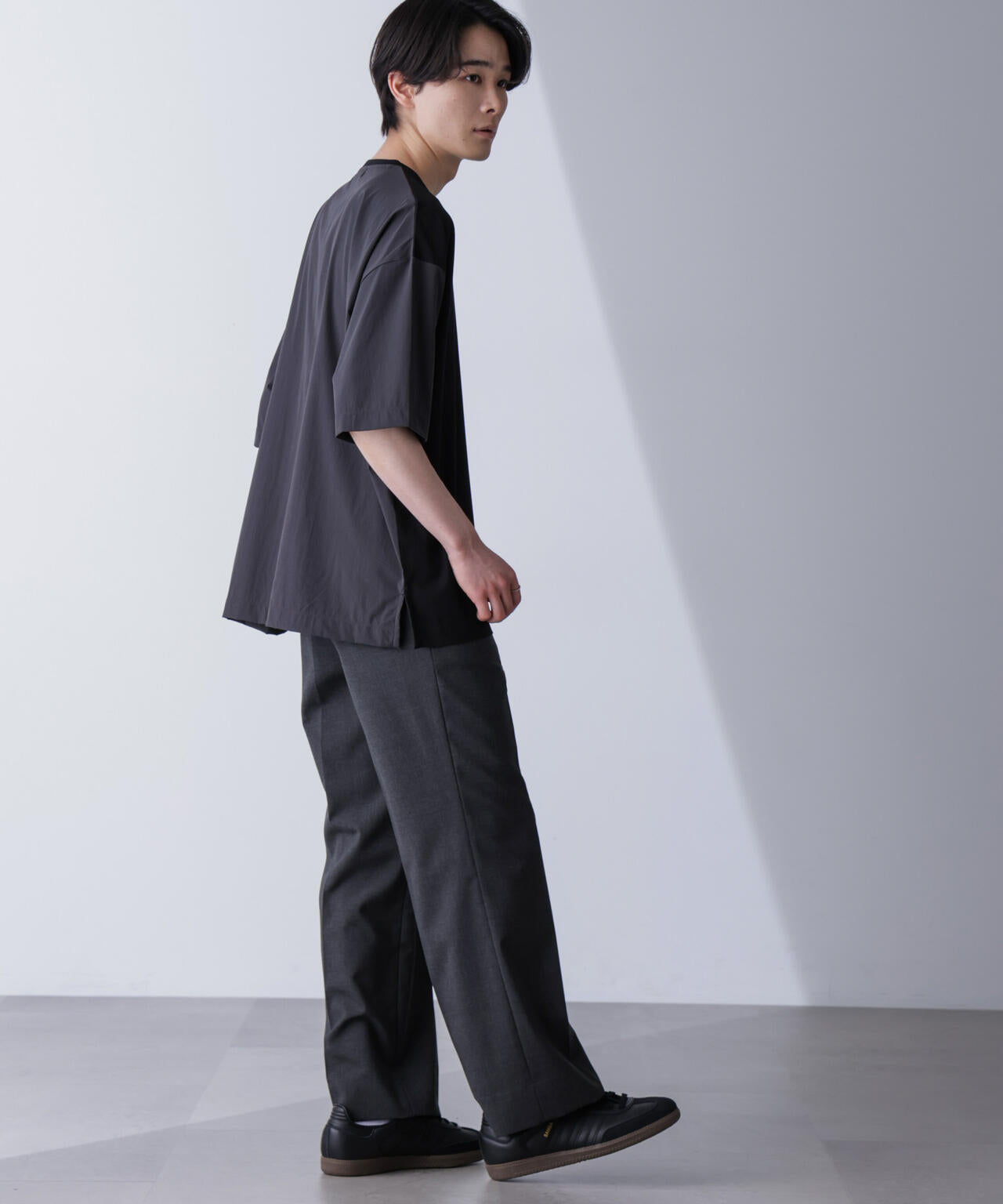 袖切り替えビッグTシャツ 半袖
