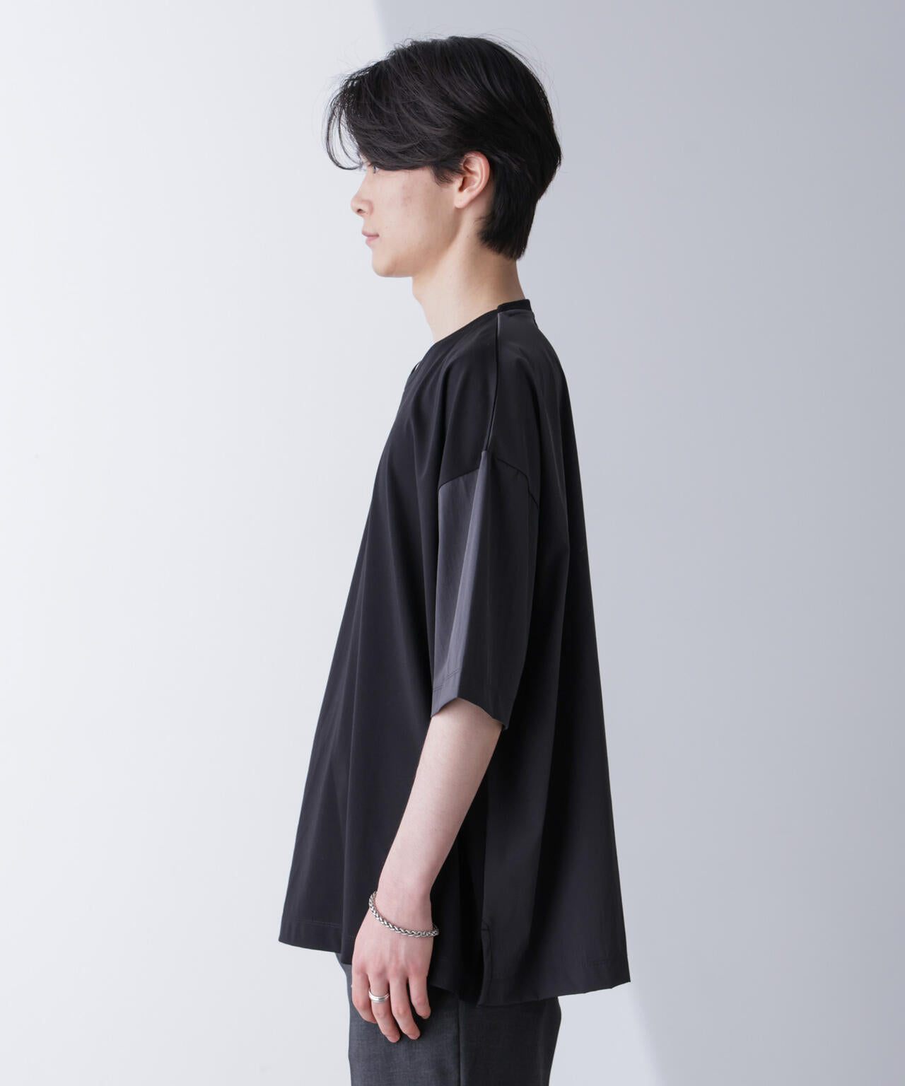 袖切り替えビッグTシャツ 半袖