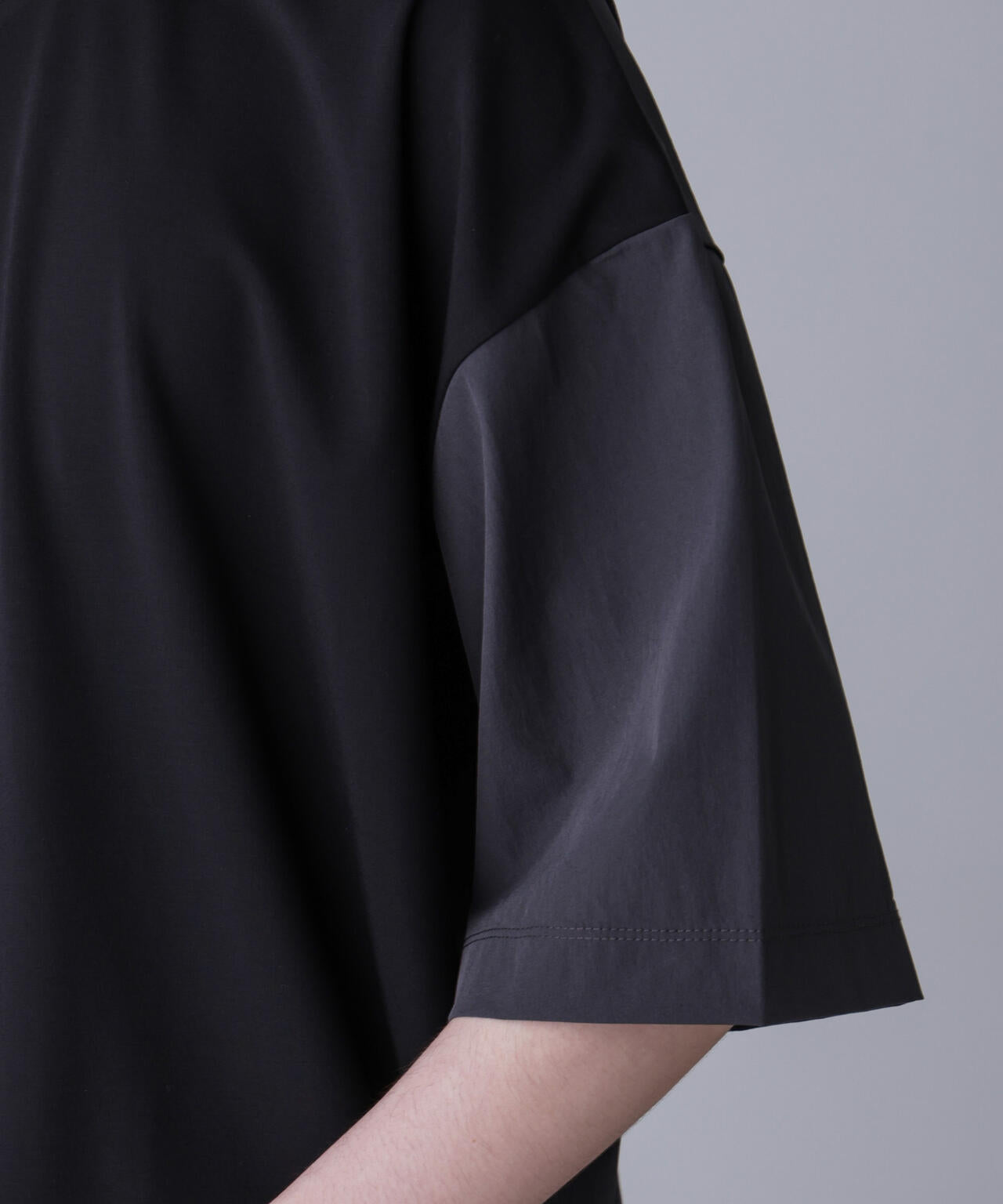 袖切り替えビッグTシャツ 半袖